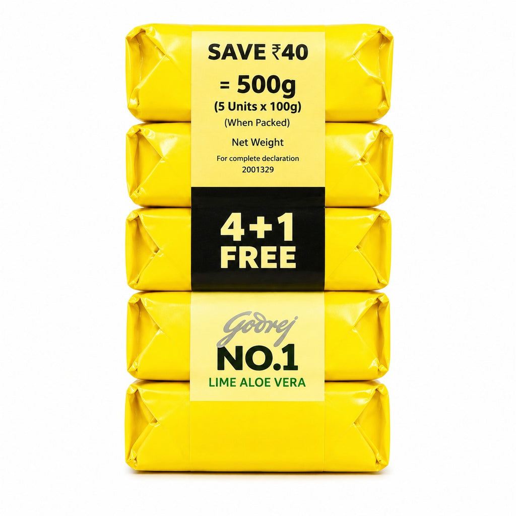 Godrej No.1 line aloe vera soap pack of 4+1 free
